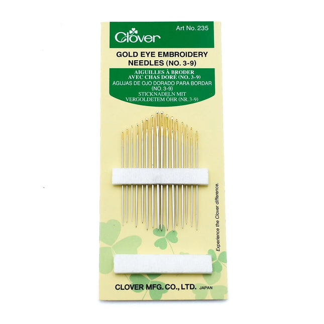Gold Eye Embroidery Needles 3/9