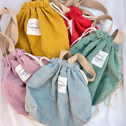 Drawstring Corduroy Project Bags