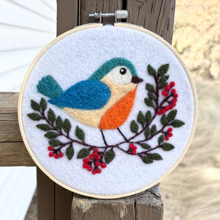 Bird and Berries Fibre Painting Kit