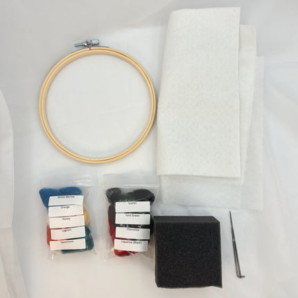 Bird and Berries Fibre Painting Kit